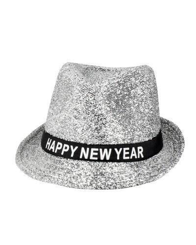 Chapeau Sparkling "Happy New Year" argent