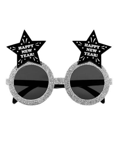 Lunettes party "Happy New Year!" argent