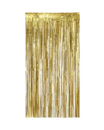 Rideau aluminium métallisé or (200 x 100 cm)