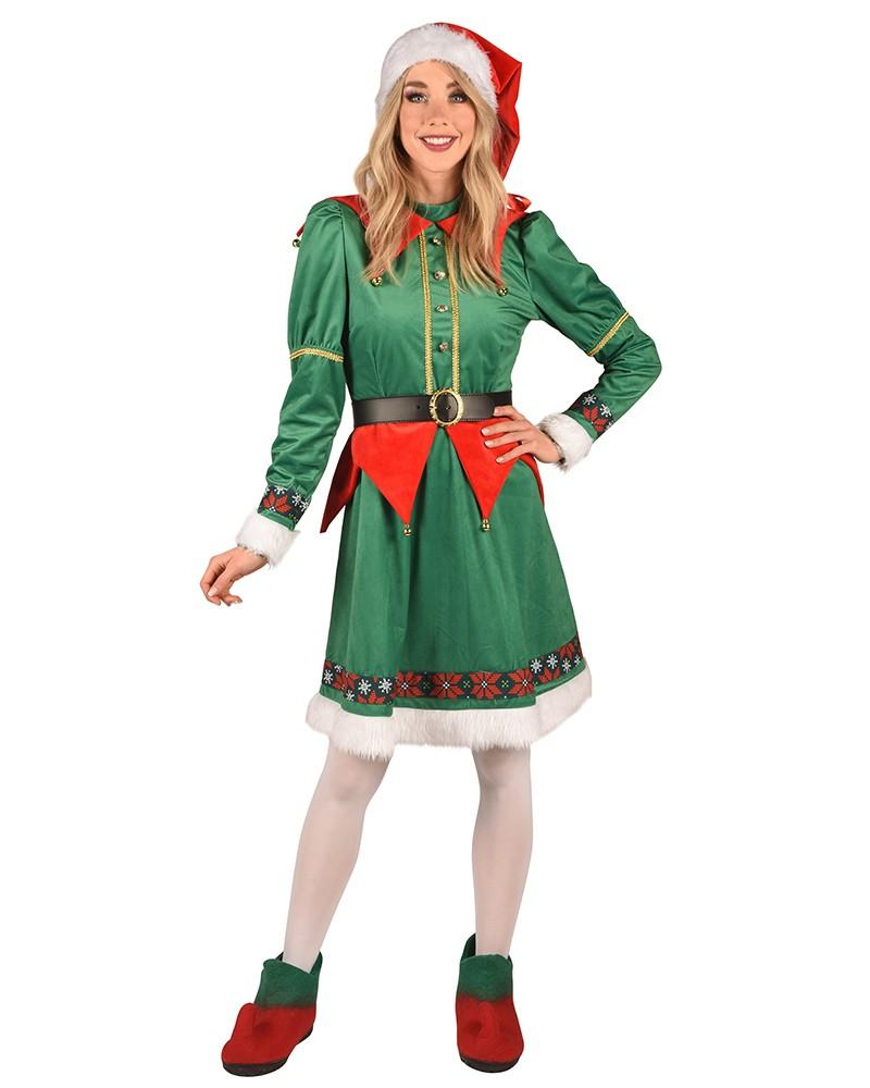 Déguisement d’elfe de Noël femme Saltarella