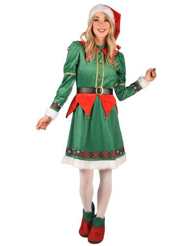Déguisement d’elfe de Noël femme Saltarella