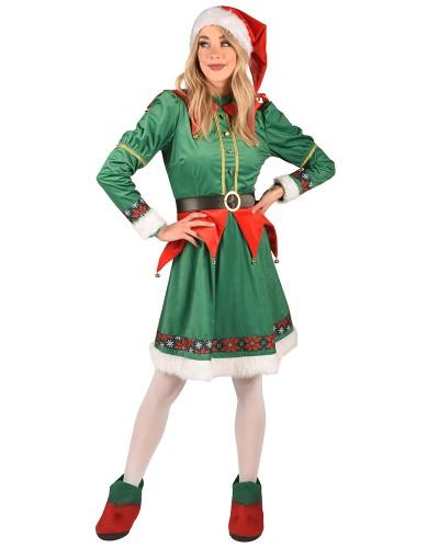 Déguisement d’elfe de Noël femme Saltarella