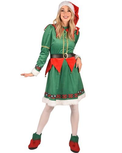 Déguisement d’elfe de Noël femme Saltarella