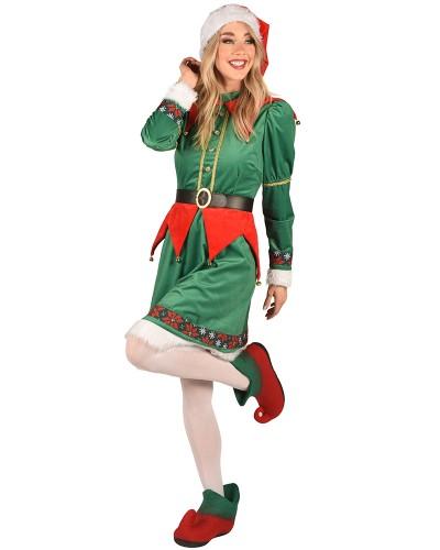 Déguisement d’elfe de Noël femme Saltarella