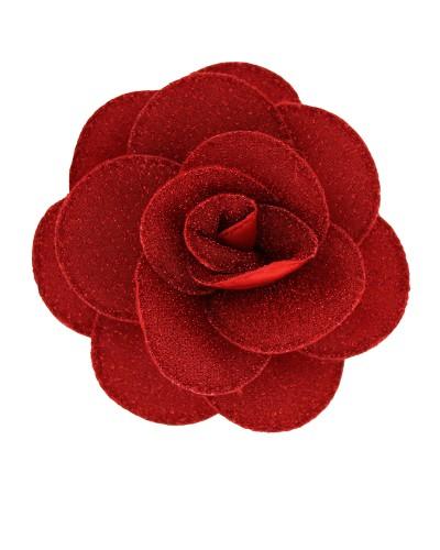 Broche fleur  Rose pailletée en plusieurs coloris