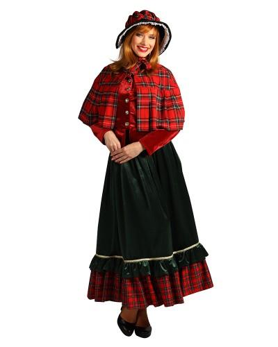 Costume de dame victorienne style Charles Dickens – marché de Noël élégant