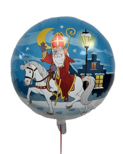 Ballon aluminium 18" Saint-Nicolas déjà gonflé  – Décoration festive prête à poser