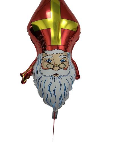 Ballon Saint-Nicolas mitre dorée – aluminium 18" déjà gonflé