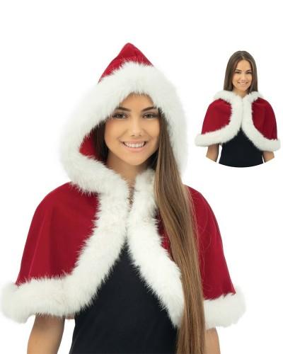Capeline de Noël Luxe avec Capuche – Adulte