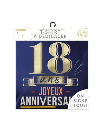 T-Shirt Âge à dédicacer 18 Ans – Joyeux Anniversaire