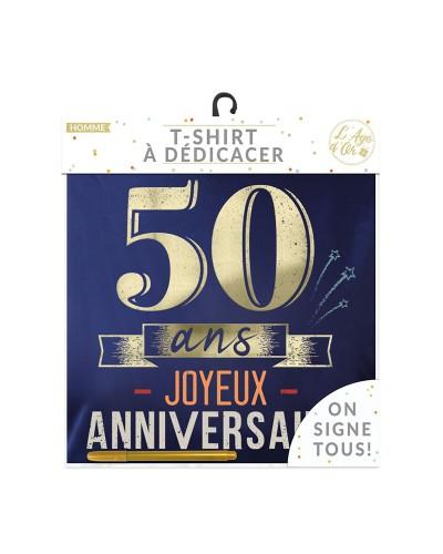 T-Shirt Âge à dédicacer 50 Ans – Joyeux Anniversaire