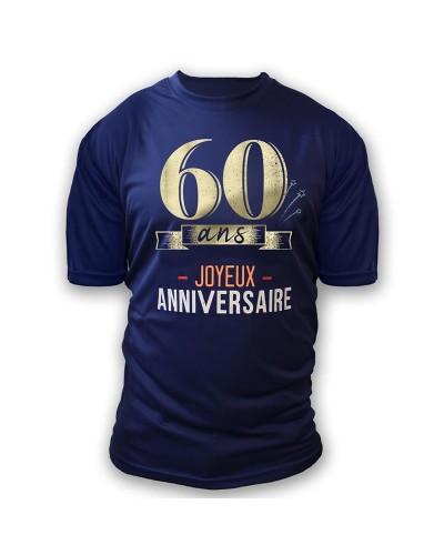 T-Shirt homme  Âge à dédicacer 60 Ans – Joyeux Anniversaire