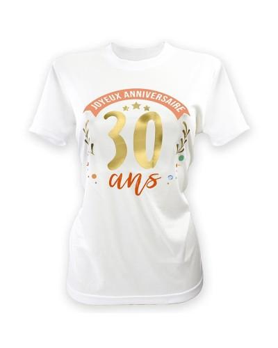 T-shirt à dédicacer Femme 30 ans – Joyeux Anniversaire