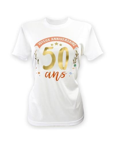 T-shirt à dédicacer Femme 50 ans – Joyeux Anniversaire