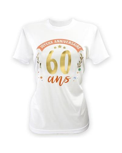 T-shirt à dédicacer Femme 60 ans – Joyeux Anniversaire