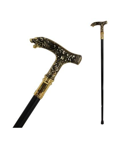 Canne de marche tête de tigre
