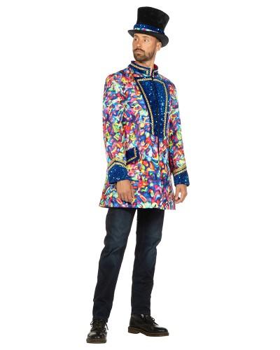 Veste luxueuse abstraite cobalt homme