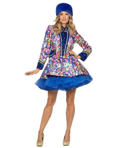 Veste luxueuse abstraite cobalt femme