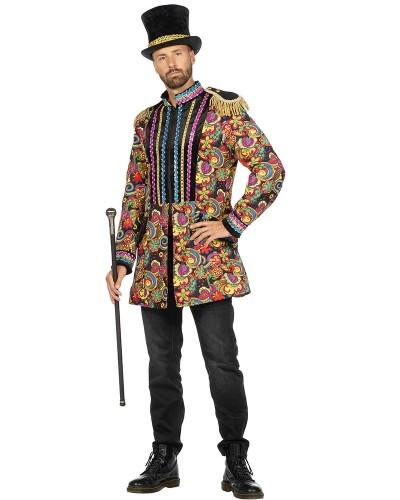 Veste luxueuse noire à fleurs homme