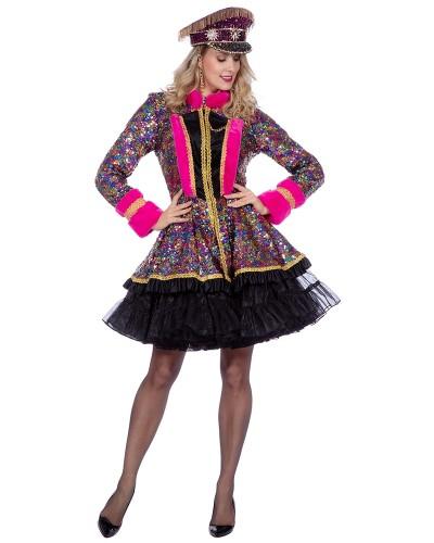 Veste luxueuse à paillettes multicolores femme