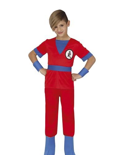 Déguisement combinaison de ninja rouge enfant