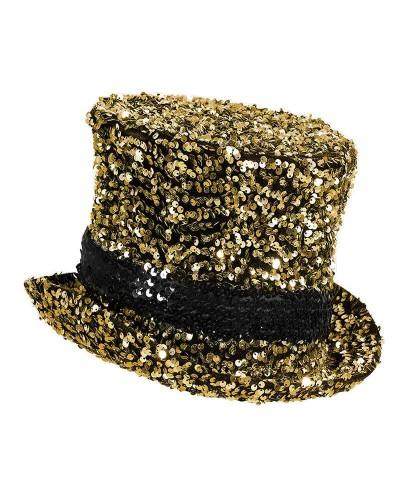 Haut-de-forme luxe à paillettes avec élastique – 3 coloris au choix