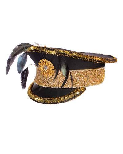 Casquette Burning Man noire avec plumes