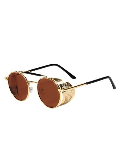 Lunettes dorées à verres teintés