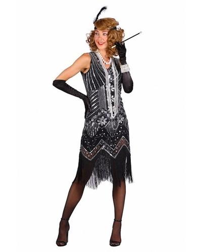 Déguisement Robe Charleston grise