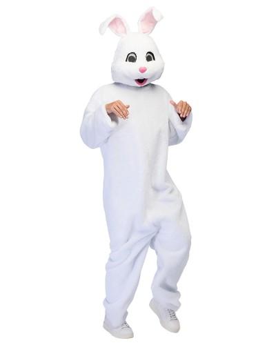 Mascotte Lapin blanc en peluche