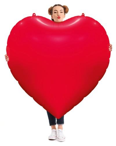 Ballon 62" aluminium cœur XXL rouge