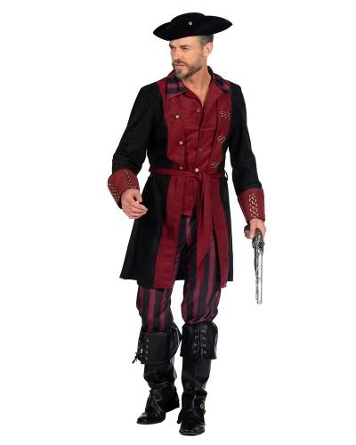 Déguisement pirate homme bordeaux et noir