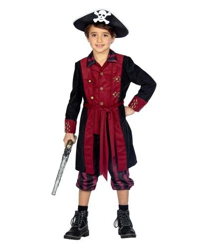 Déguisement pirate garçon bordeaux et noir