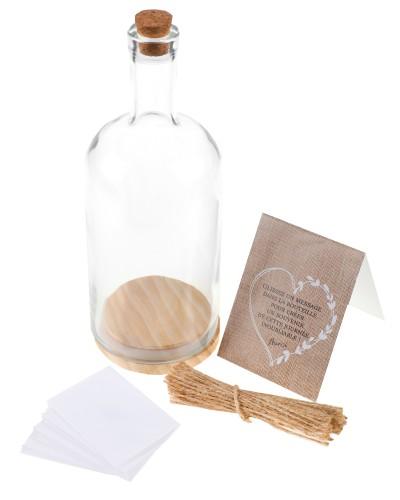 Bouteille à vœux avec 50 messages