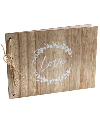 Livre d’or naturel en bois