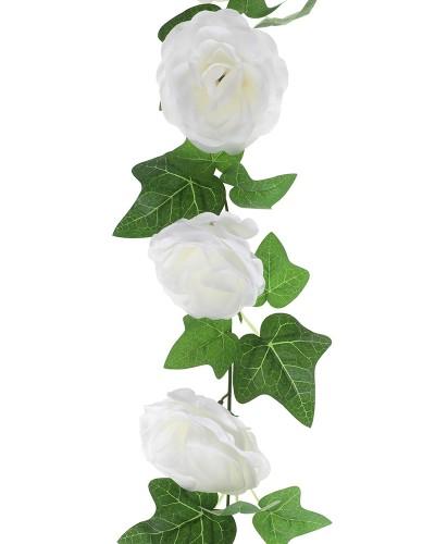 Guirlande de roses et lierre décorative 180 cm