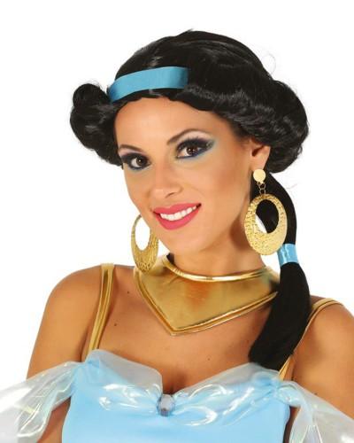 Perruque princesse du désert noire adulte