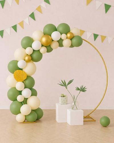 Arche à ballons en acier doré – 210 x 240 cm