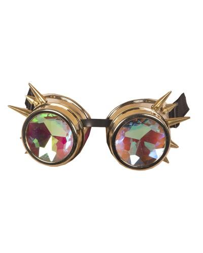 Lunettes steampunk kaléidoscope or