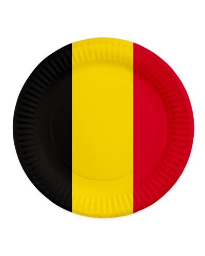 8 Assiettes en carton Belgique 23 cm