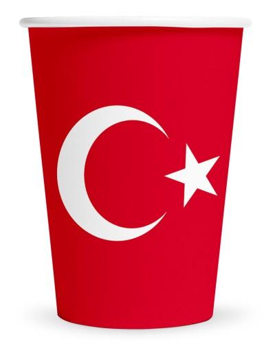 8 Gobelets en papier Turquie 210 ml