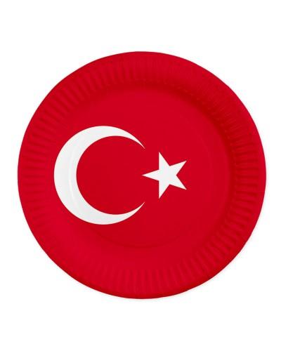 8 Assiettes en carton Turquie 23 cm