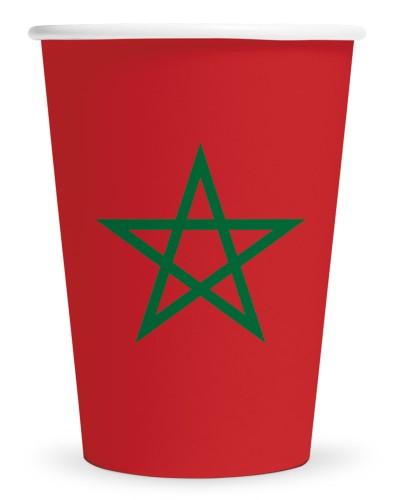 8 Gobelets en papier Maroc 210 ml