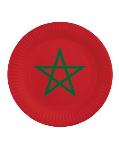 8 Assiettes en carton Maroc 23 cm