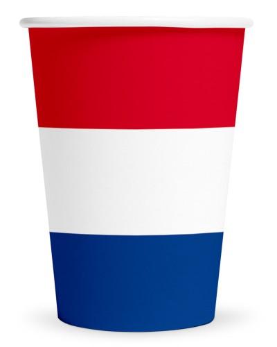 8 Gobelets en papier Pays-Bas 210 ml