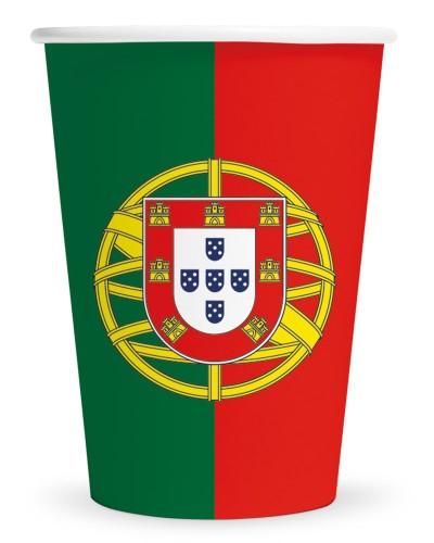 8 Gobelets en papier Portugal 210 ml