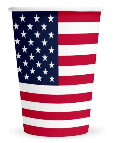 8 Gobelets en papier États-Unis 210 ml