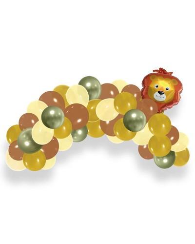 Kit arche à ballons lion safari 3m