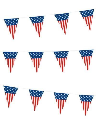 Guirlande 10 m drapeaux USA