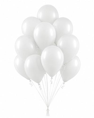 Ballons blancs 12″ gonflés avec ficelle